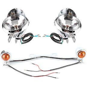 Tbest Motorcycle Spot Light Turn Signal Light,Motorcycle Driving Spot Fog Lamp Turn Signal Light DC12V Fit for VT 750 1100 VTX 1300 1800