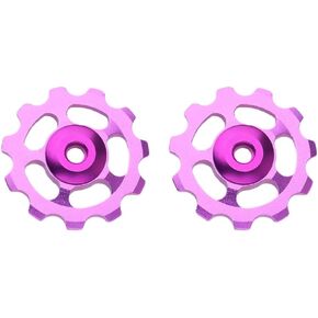 Garneck 2 Pcs Bike Rear Derailleur Pulley - Bike Rear Dérailleurs - Derailleur Jockey Wheel - Disc Sealed Bearing Pulley Jockey Wheel for Mountain, Racing, Shifting Bikes