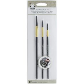 FolkArt Three Pack Lettering Paint Brush Set