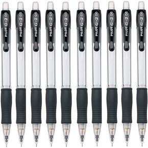 PILOT Mechanical Pencil G2-07mm Lead -with Black Accents - 10-Pack