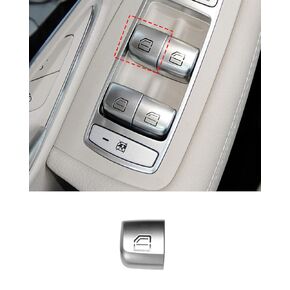 TTCR-II Interior Window Glass Lift Switch Button for Mercedes Class W205 2015-2021 GLC Class 2016-2022, 1 Pc Front Left Window Control Power Push Button Cover