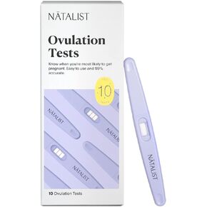 Natalist Ovulation Tests Home Fertility Predictor Kit for Women - Clear & Accurate Rapid Result Tracker Helps Get Timing Right While Planning for Baby - 10 Count (1)