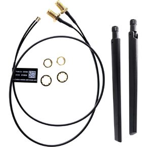 Deal4GO M.2 U.FL IPX4 External SMA Antenna WLAN Cable w/ 6dBi Antenna FV8D6 0FV8D6 Replacement for Dell XPS 8960 Alienware Aurora R15