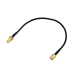 uxcell Antenna Extension Cable RP-SMA Male to RP-SMA Female Bulkhead Low Loss RG174 8 Inch
