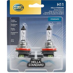 HELLA H11TB Twin Blister Standard Halogen Bulb, 12 V, 55W, 2 Pack