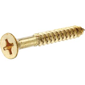 2724 8 X 2-Inch Brass Flat Phillips Wood Screw, 20-Pack