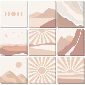 ECam [9 عبوات] ملاحظات لاصقة كلاسيكية، ملاحظات لاصقة بنية، ملاحظات لاصقة كرافت في 9 تصميمات أنماط، وسادات مذكرات ذاتية اللصق ذات مظهر عتيق، ملاحظات Post it باللون البني 3 × 3 بوصات، 50 ورقة/وسادة (ECam-504-2) in Kuwait