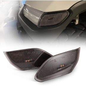 BUNKER INDUST Jeep JL LED Side Marker Lights Fender Flares Light Parking Lamp Compatible for Wrangler 2018 2019 2020 2021 2022 Amber Turn Signal Lights (Smoked Lens)