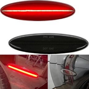 NJSBYL LED Side Marker Lamps Replacement for Corvette C5 1997 1998 1999 2000 2001 2002 2003 2004 Corvette Base Z06 Convertible Coupe Hatchback Red LED Lighting Rear Sidemarker Driving Signal Lights