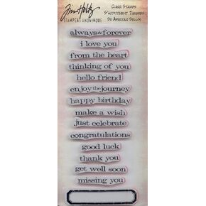 TIM HOLTZ STAMPER ANONYMOUS CLING STAMPS- THJ009 SAYING STUFF