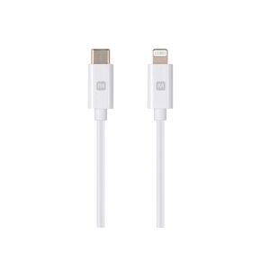 Monoprice Essential Apple MFi Certified Lightning to USB-C Charging Cable - Gold Plated, 1.5 Feet, White