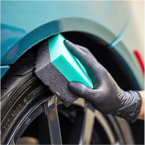 2 Pack Car Tire Dressing Applicator Pad, Durable & Reusable Sponge Cleaning Supplies, Large Foam Applicator for Tire Shine, Car Wax, Compound, Polish, Conditioner, Glazes and More