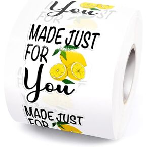 Made Just for You Lemon Stickers, Small Business Stickers, Thank You Stickers, Happy Mail Stickers, Mail Envelopes Shipping Supplies for Small Business 500 PCS