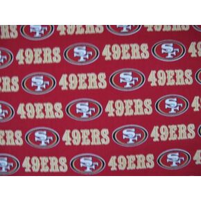 60" Wide Fabric Traditions Cotton Broadcloth San Francisco Football Team Red