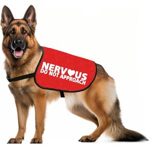 JXGZSO Nervous Do Not Approach Dog Jacket Vest Nervous Rescue Space Dog Vest Dog Walking Slogan Warning Vest (Training Approach L)