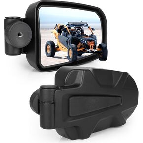 UTV Side View Mirrors, Adjustable Side Mirrors with Windshield for 1.75" Roll Cage Compatible with Polaris RZR 1000 S 900 XP 1000 Kawasaki KRX Pioneer 1000