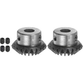 2pcs Bevel Gear 1M 20 Teeth 12mm Shaft Hole 1:1 Tapered Bevel Pinion Gear 45# Steel 1.5 Module 90 Degree Steering Gear, for Hardware Mechanical Rotation