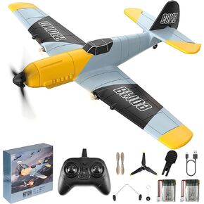 RC Plane 3 Channel BF-109 Airplane,2.4GHz 6-axis Gyro Stabilizer RTF Glider Aircraft Plane or Beginners Adults Kids with Xpilot Stabilization System Fighter