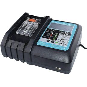 Powerwings 3A DC18RC Charger, Compatible with 18V Makita Charger DC18RA DC18RC DC18SC, Replace for 18V Makita Battery BL1840 BL1850 BL1860 BL1830 BL1830B BL1840B BL1415