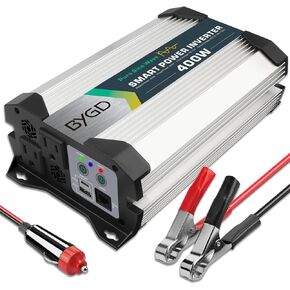 400W Pure Sine Wave Power Inverter DC 12V to 110V AC Car Plug Inverter Adapter Power Converter with 4.8A Dual USB Charging Ports and 2 AC Outlets Car Charger in Saudi Arabia