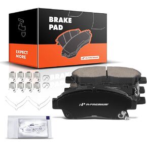 A-Premium Front Ceramic Disc Brake Pads Set Compatible with Select Toyota and Geo Models - Camry 1992-2001, RAV4 1996-2000, Corolla 1993-1997, Celica 1994-1997, Prizm 1993-1997, With Hardware, 4 Pcs