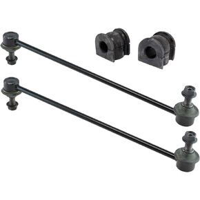 TRQ Front Sway Bar End Links with Bushings Kit 4pc for 2006-2014 Honda Ridgeline