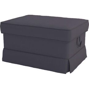 Heavy Duty Cotton Sofa Cover Replacement Compatible with IKEA Ektorp Sofa. Cover Only! Ektorp Slipcover Replacement (Cotton Dark Gray Ottoman)