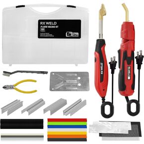 RX WELD Plastic Welder, 2 in 1 Plastic Welding Kit, 400PCS Hot Staples Plastic Repair Kit For Car Bumper Cracks, Kayaks, Plastic Toys
