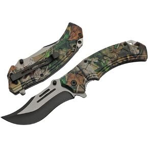 SZCO Supplies Camo Linerlock Assisted Opening