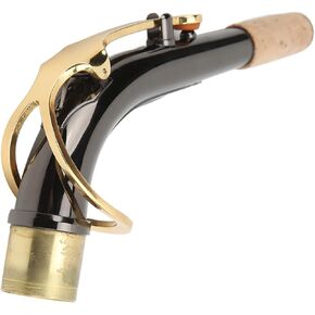 Sax Bend Neck Metal Cork Saxophones Accessory Black Plated for Alto Saxophone