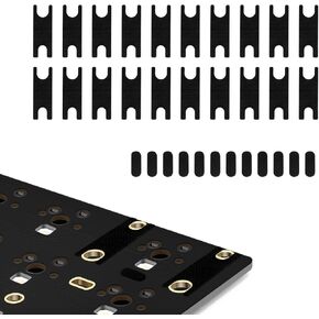YIMAGUJRX Keyboard PCB Stabilizer Switch Teflon Film Keyboard Stabilizer Switch Pads 20Pcs, Stabilizer Steel Wire EVA Pads 12Pcs(Black