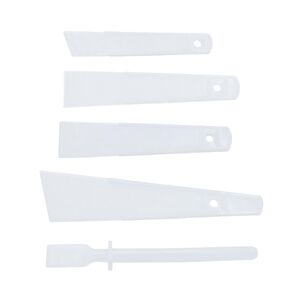 5 Pack Glue Spreader Plastic Glue Smear Plate Scraper Sticks Applicator Tool for Leatherwork Woodwork Handmade DIY Leather Spreads Burnishing Gum Art Craft Project