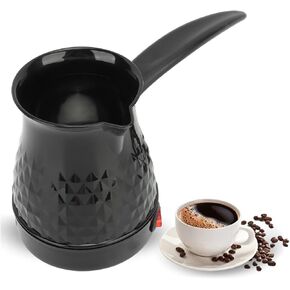 Yosoo Electric Coffee Pot Mini Turkish Style Coffee Maker, 600ml Electric Turkish Coffee Pot with Removable Anti Scald Handle, 600W Efficiency Electric Hot Water Kettle for Tea Coffee