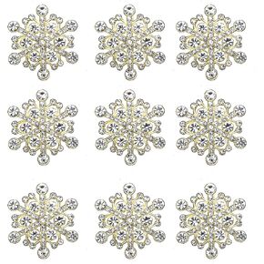 30 PCS Snowflake Rhinestones Jewelry Embellishment DIY Craft for Hair Accessories,Clothes,Party Decorations Gift Box,Dress,Rhinestone Alloy Appliques Christmas Day Home Decor