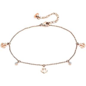 Sexy Rose Gold Ankle Bracelet Rhinestone Friendship Summer Beach Link Anklet For Women Girl