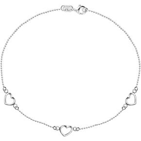 LeCalla Sterling Silver Jewelry Anklet for Women Teen