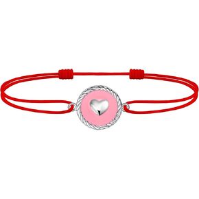 J.Endéar خلخال على شكل قلب للفتيات والنساء، خلخال مطلي بالمينا الوردي المقاوم للماء 925 من الفضة الإسترلينية، خلخال بحبل بوهو قابل للتعديل، مجوهرات أصلية in Kuwait