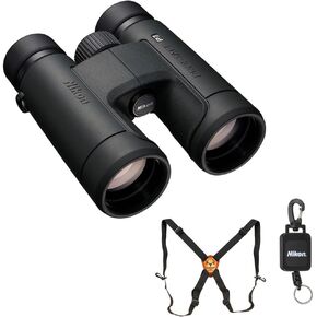 Nikon PROSTAFF P7 8x42 Binoculars Bundle with Nikon Retractable Rangefinder Tether and Crooked Horn Outfitters Bino-Harness