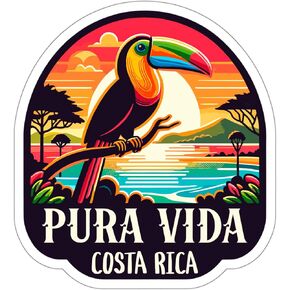 Pura Vida Costa Rica Waterproof Vinyl Sticker 4 Inch Decal in Saudi Arabia