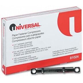 Universal : Compressors for File and Paper Fastener Prong Bases, 2-3/4" Center, 100 per Box -:- Sold as 2 Packs of - 100 - / - Total of 200 Each