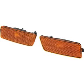 X AUTOHAUX Pair Car Front Bumper Side Marker Lights Lamps Cover Turn Signal Parking Lights Lamps Housing Accessories Fit for Volkswagen GTI 2.0L 2010-2014 Orange 5K0 945 071 5K0 945 072