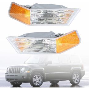 munirater 2-Pack Turn Signal Lights Corner Lamp Front Left & Right Parking Replacement for Patriot 07-14 68004181AA 68004181AB