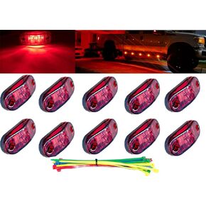 10 pcs Amber Oval 2.5 Inch 4 Diode Trailer Side Marker Lights Truck clearance Side marker Led Trailer Lights Waterproof