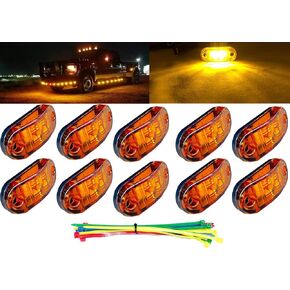 10 قطعة البيضاوي الأخضر 2.5 بوصة 4 ديود مقطورة مصابيح العلامات الجانبية شاحنة التخليص الجانب ماركر Led أضواء مقطورة مقاوم للماء in Kuwait