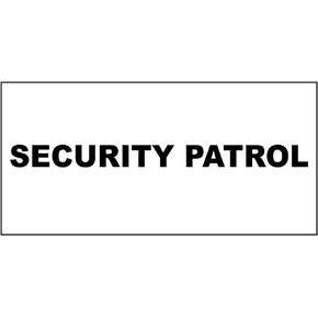 Security Patrol Black Car Door Magnets Magnetic Signs-Qty 2/9 x 12 Inches
