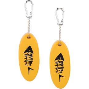 2 Pack Floating Keychain, Glow in the Dark Foam Floating Key Chain Lightweight Key Float Water Sport Accessories for Surfing Swimming Diving Fishing Sailing Boat
