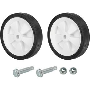 PATIKIL 4.5" Air Compressor Wheels, 2 Pcs Universal Air Compressor Wheel Replacement Parts with 0.5" Dia. Hole for Easy Mobility, Black