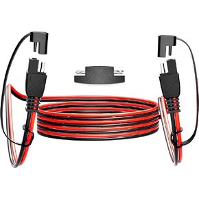 POWOXI 15Feet SAE Extension Cable Quick Disconnect Wire Harness Solar Cables SAE to SAE Connector for Solar Panel Automotive RV Motorcycle Tractor SAE Plug 16AWG