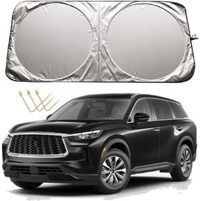 Car Windshield Sun Shade Sunshade for Infiniti QX60 2014-2024 QX80 2014-2020 2021 2022 2023 2024 Accessories, Car Front Window Sun Visor Shield Foldable Sun Protection