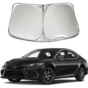 Car Windshield Sun Shade Sunshade Compatible with Toyota Camry 2018-2024 2025 Corolla Coross (Not for Corolla) 2022 2023 2024 LE SE XLE XSE Hybrid Sport Accessories, Car Window Sun Shield